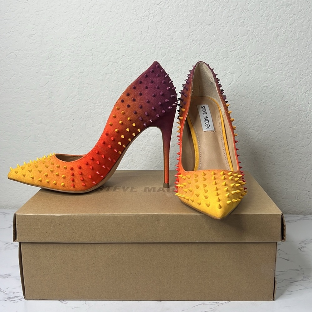 Steve Madden Gradient Heels - Yellow, Orange, Purple